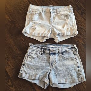 Lot of 2 WOMENS OLD NAVY BOYFRIEND Size 4 DENIM SHORTS